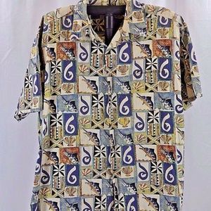 AVI Kahala Hawaiian Islands Shirt SS XL 100% Cotto